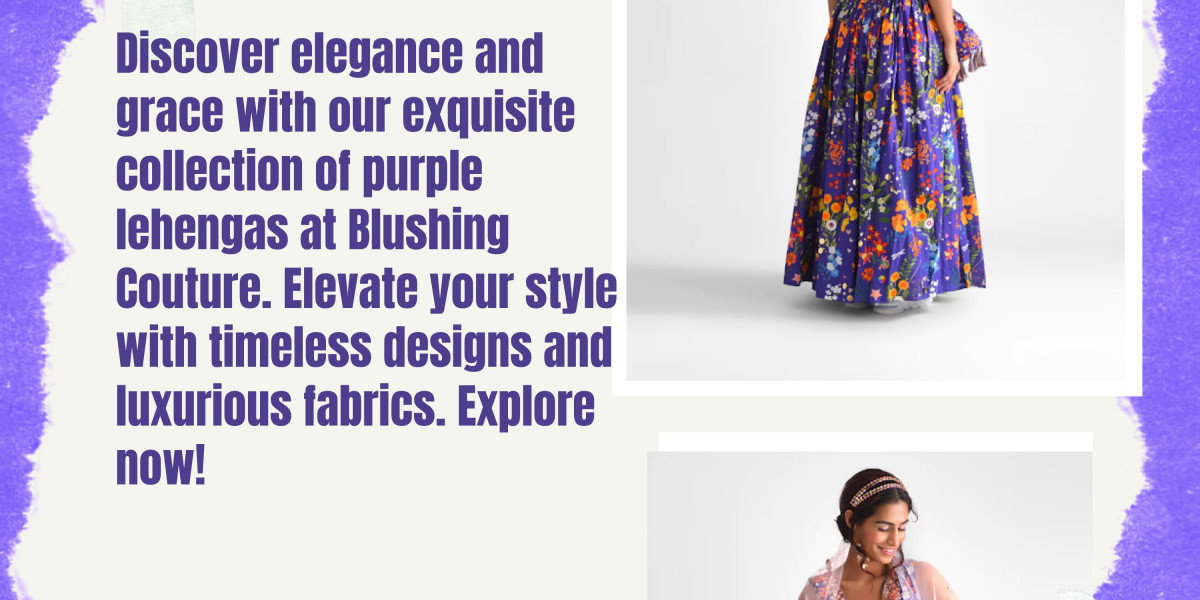 Embrace Elegance with the Purple Floral Lehenga from Blushing Couture